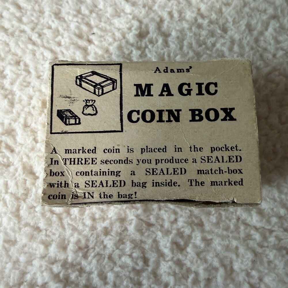 Adams Magic Coin Box Vintage 1930s Complete in Box #J4